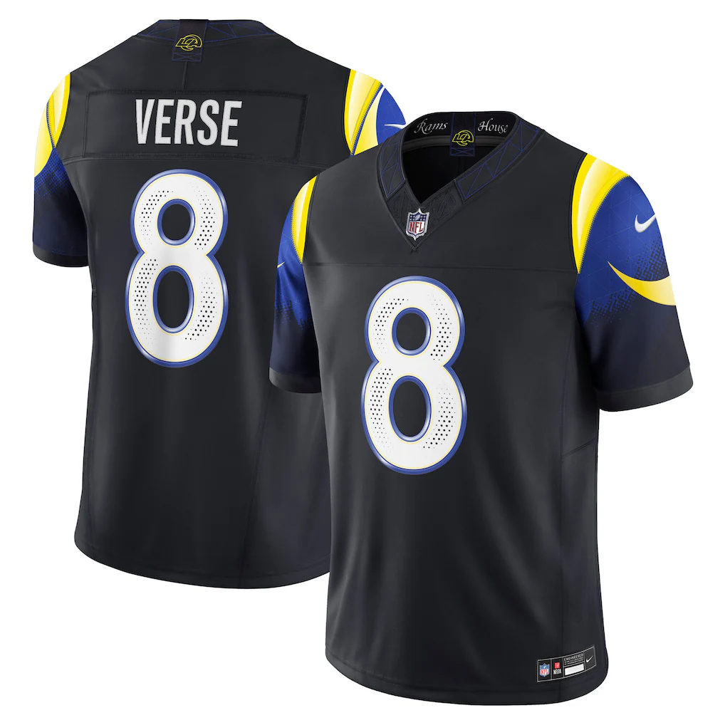 Men's Los Angeles Rams Jared Verse #8 Midnight Blue 2025 Rivalries Collection Game Jersey