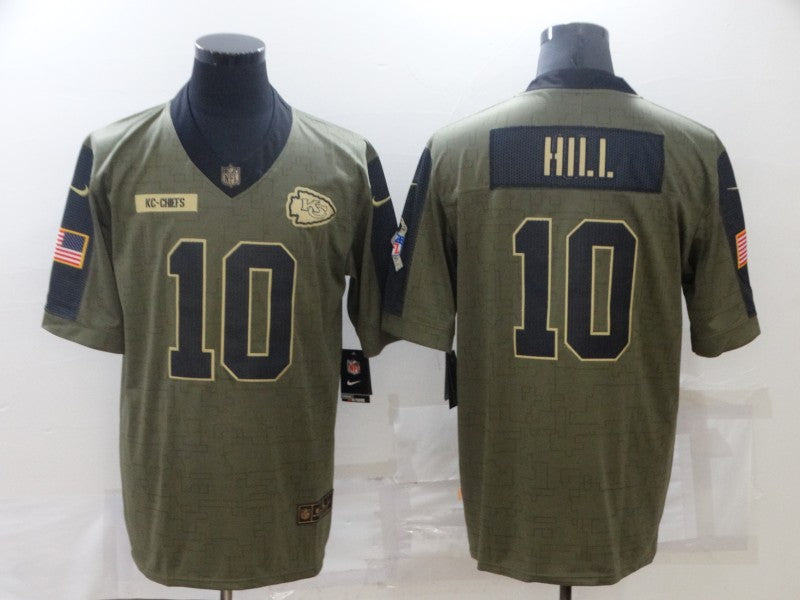 Men's Kansas City Chiefs Tyreek Hill Brown Game Player Jersey