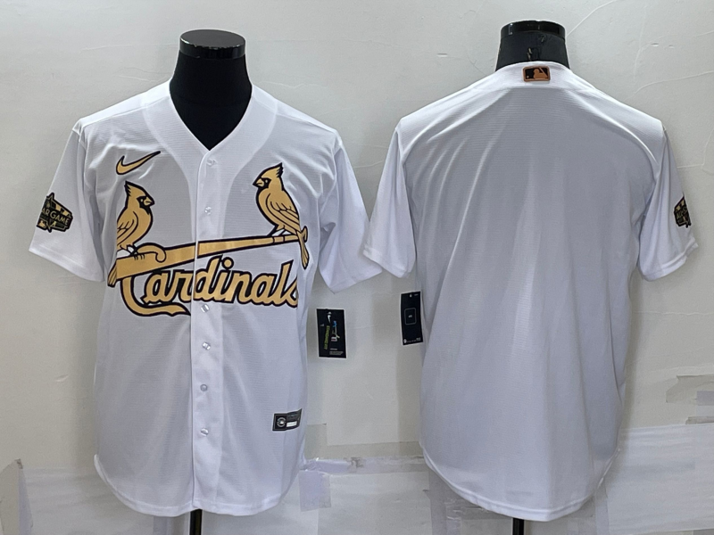 Men's St. Louis Cardinals White Replica Blank Jersey1