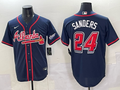 Men's Atlanta Braves Deion Sanders Navy 2025  Speedway Classic Alternate Limited Jersey