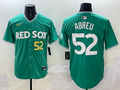 Men's Boston Red Sox Wilyer Abreu #52 Green 2025 City Connect Limited Player Jersey