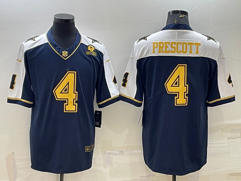 Men's Dallas Cowboys Dak Prescott Navy Authentic Game Jersey