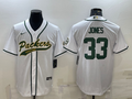 Men's Green Bay Packers Aaron Jones White Game Jersey Joint Edition