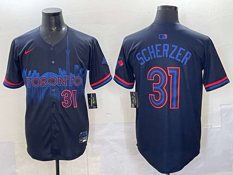 Men's Toronto Blue Jays Max Scherzer Black 2024 City Connect Limited Player Jersey