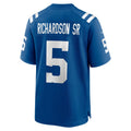 Indianapolis Colts Anthony Richardson Sr. Royal Team Game Jersey