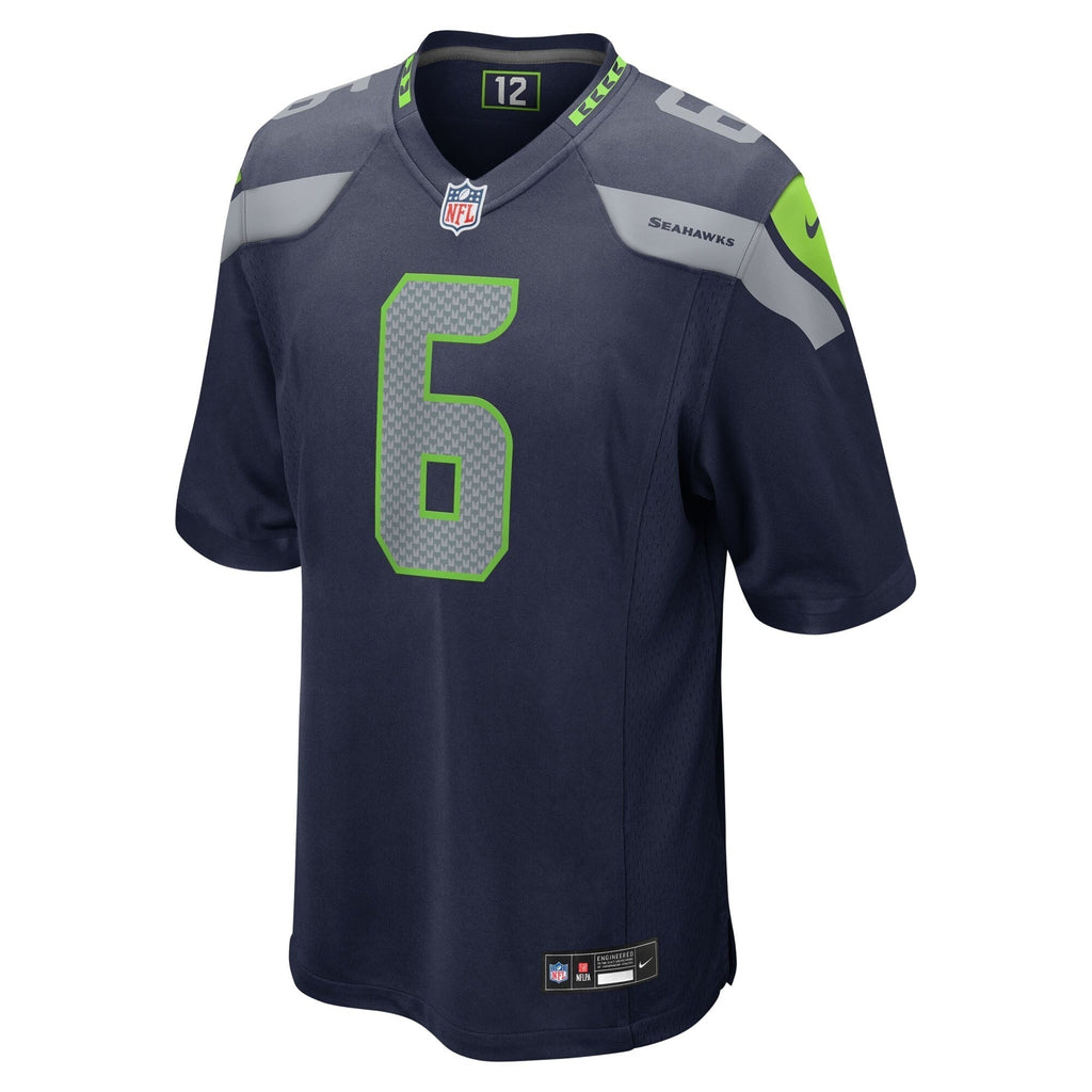 Men's Seattle Seahawks Jalen Milroe  College Navy 2025  Draft Game Jersey
