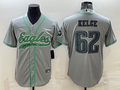 Men's Philadelphia Eagles Jason Kelce Gray Game Jersey Joint Edition