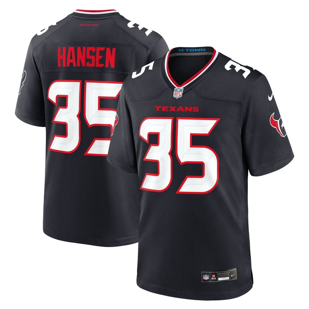 Jake Hansen Houston Texans  Team Game Jersey -  Navy