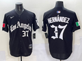 Men's Los Angeles Dodgers Teoscar Hernandez #37 Black Replica Game Jersey