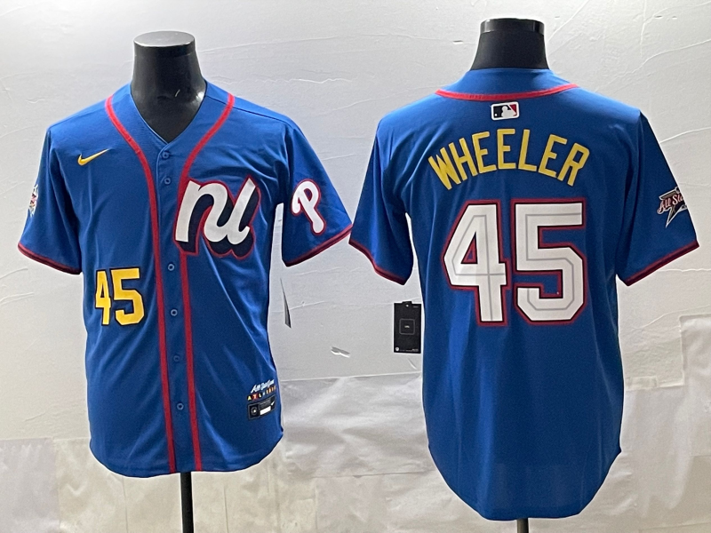 Men's National League Zack Wheeler Blue 2025 All-Star Edition Limited Player Jersey