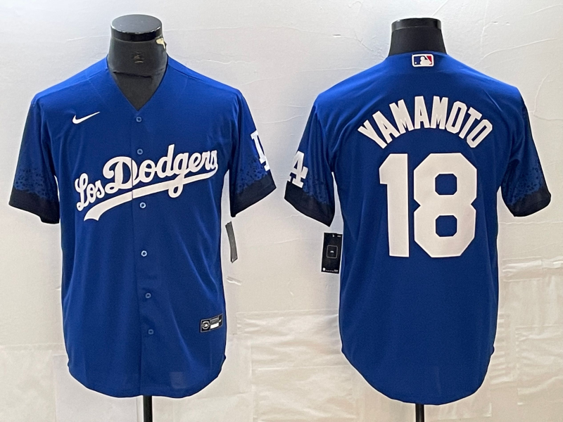 Men's Los Angeles Dodgers Yoshinobu Yamamoto Royal City Connect Replica Player Jersey