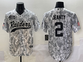 Men's Las Vegas Raiders Ashton Jeanty #2 Arctic Camo 2024 Salute to Service Retired Player Limited Jersey