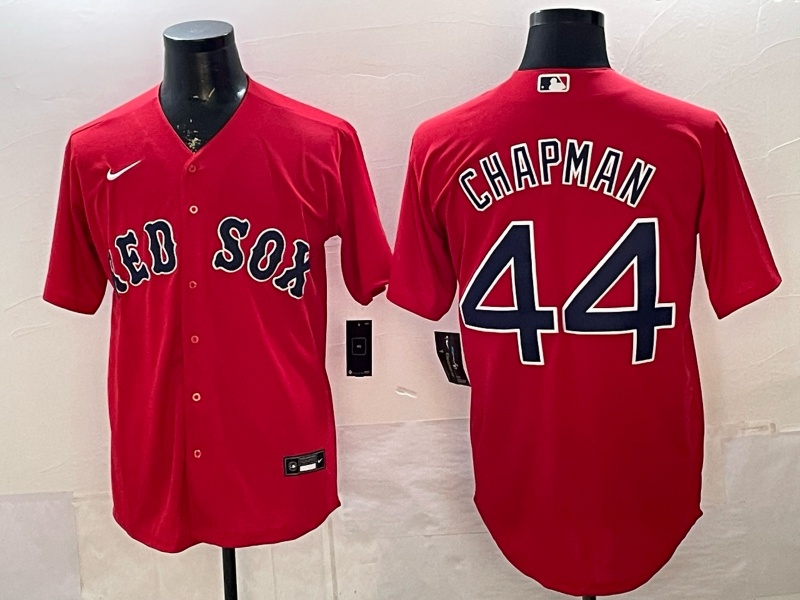 Men's Boston Red Sox Aroldis Chapman #44 Red Alternate Replica Jersey