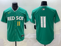 Men's Boston Red Sox Rafael Devers #11 Green 2025 City Connect Limited Player Jersey
