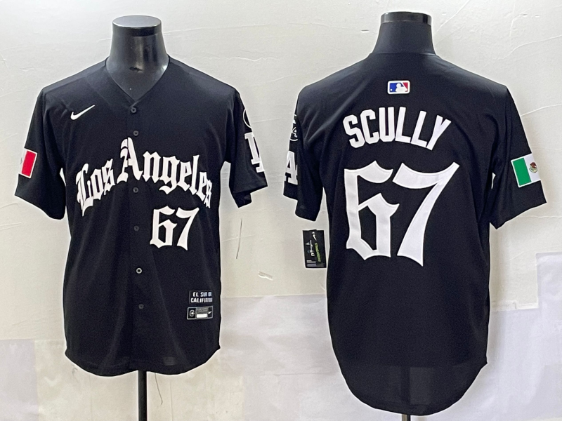 Men's Los Angeles Dodgers Vince Scully Black Limited Player Jersey