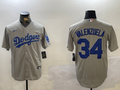 Men's Los Angeles Dodgers Fernando Valenzuela Gray Game Jersey