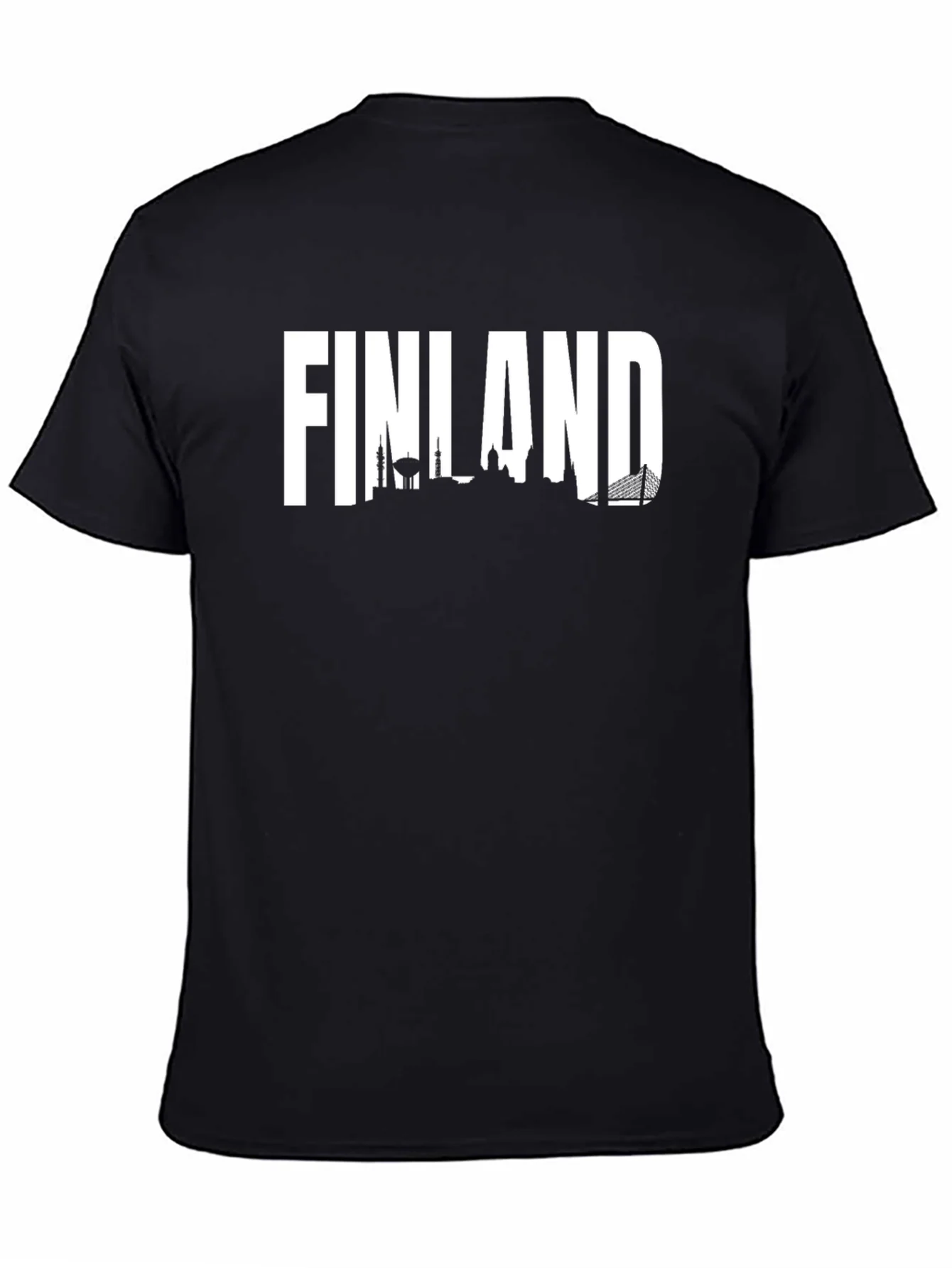 Finland Skyline Graphic Tee - Black