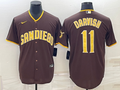 Men's San Diego Padres Yu Darvish #11 Brown Replica Player Jersey