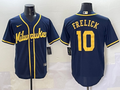 Men's Milwaukee Brewers Sal Frelick #10 Navy Alternate Limited Player Jersey