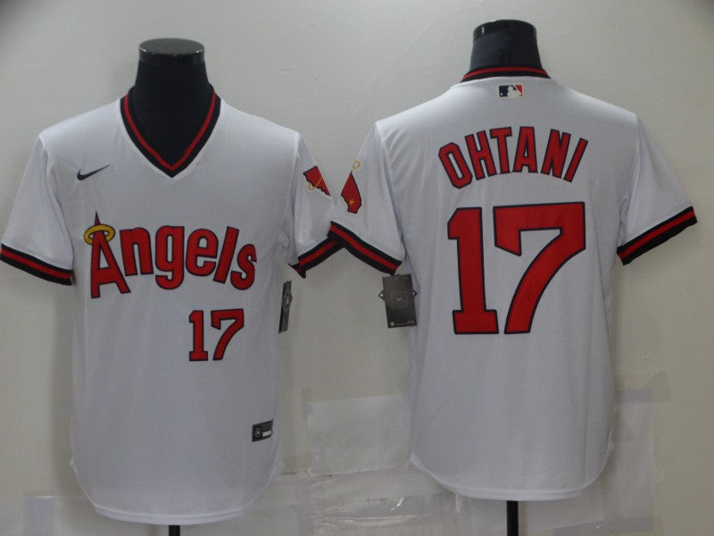 Men's Los Angeles Angels Shohei Ohtani White Printed Baseball Jersey