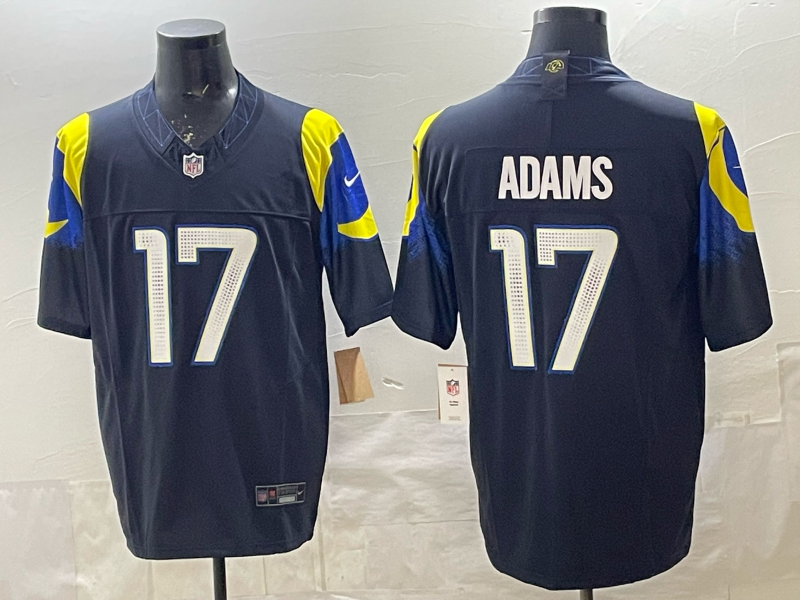 Men's Los Angeles Rams Davante Adams #17 Midnight Blue 2025 Rivalries Collection Limited Jersey
