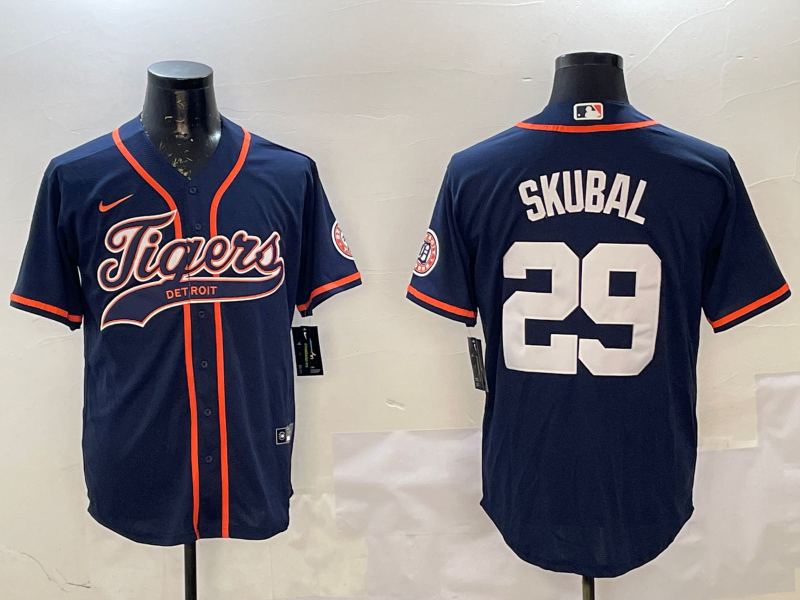 Men's Detroit Tigers Tarik Skubal Navy Player Jersey