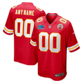 Custom Kansas City Chiefs Red Super Bowl LVII Game Jersey1