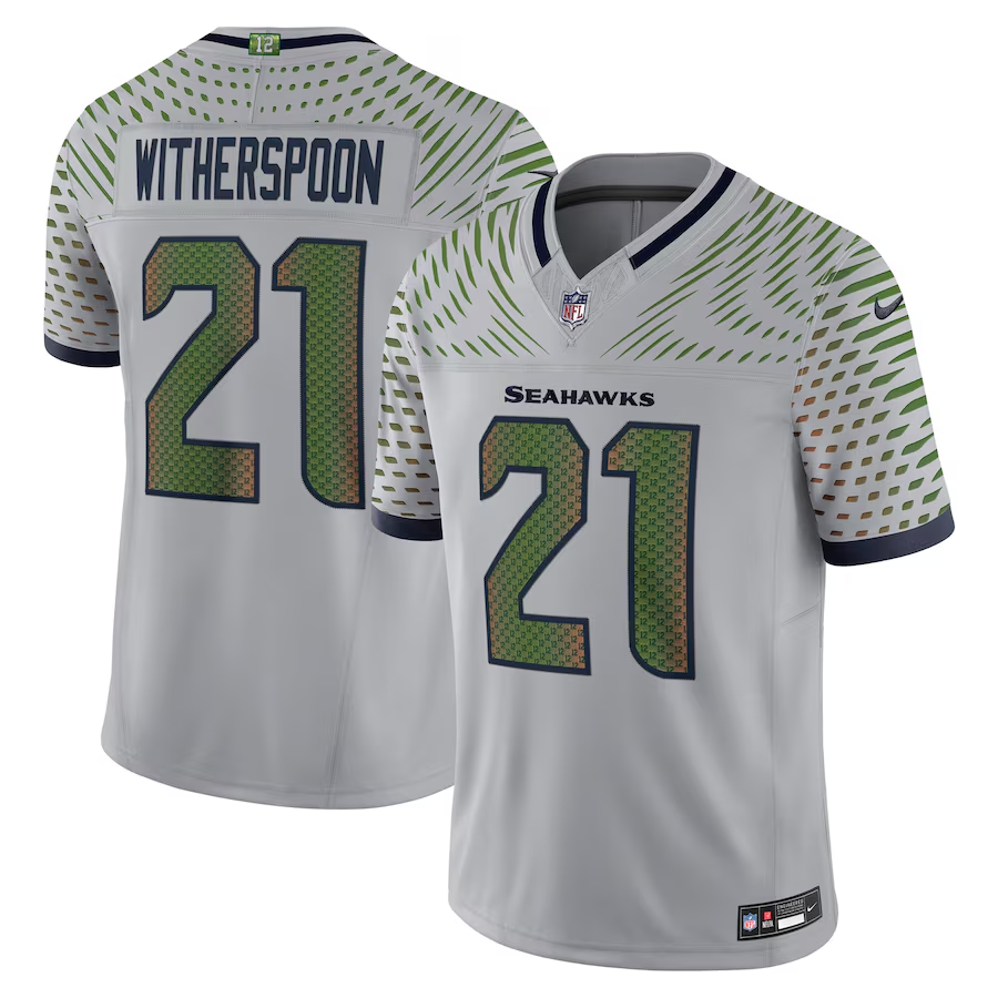 Men's Seattle Seahawks Devon Witherspoon Wolf Gray 2025 Rivalries Collection Limited Jersey