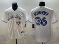 Men's Toronto Blue Jays John Schneider White Home Replica Jersey