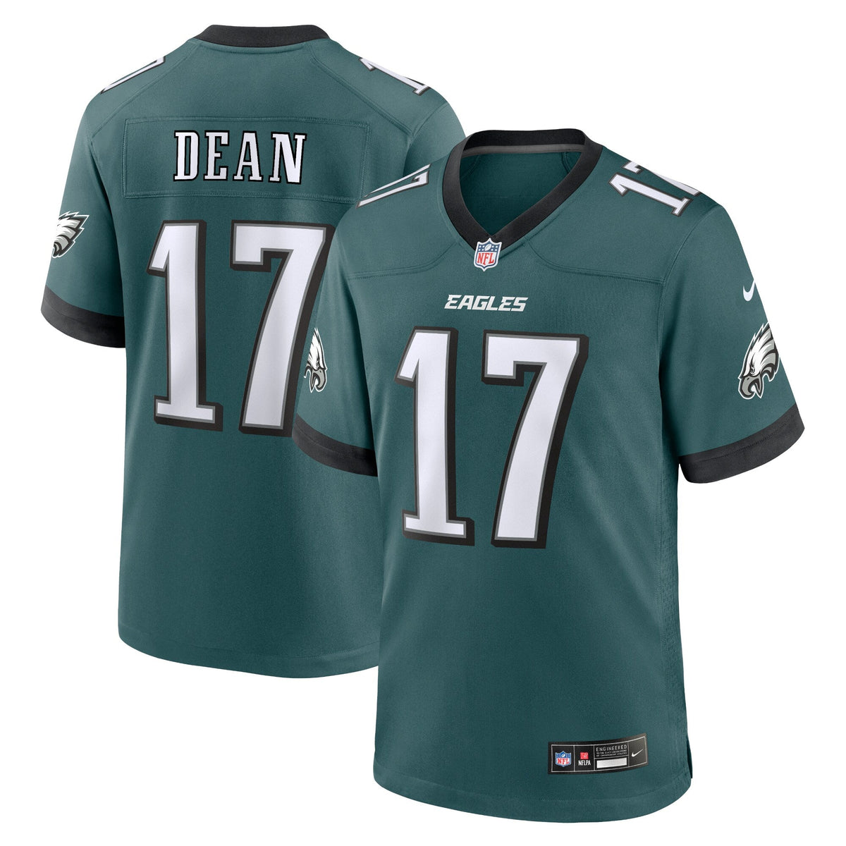 Nakobe Dean Philadelphia Eagles  Team Game Jersey - Midnight Green