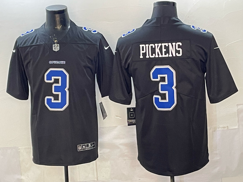 Men's Dallas Cowboys George Pickens Black Fashion Game Jersey