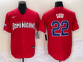 Men's 2023 World Baseball Classic Juan Soto Dominican Republic Red Jersey