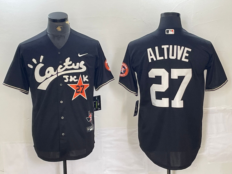 Men's Houston Astros Jose Altuve Black Limited Player Jersey