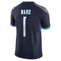 T.Titans #1 Cameron Ward Light Blue 2025  Draft First Round Pick Game Jersey