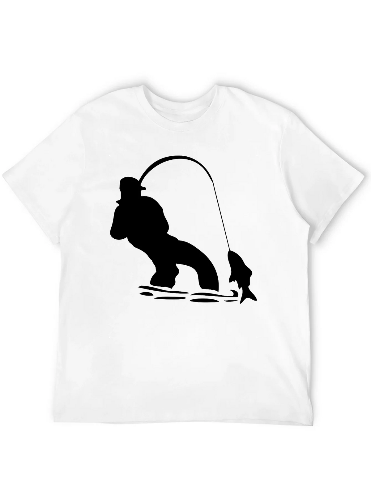 Fisherman Graphic Black T-Shirt
