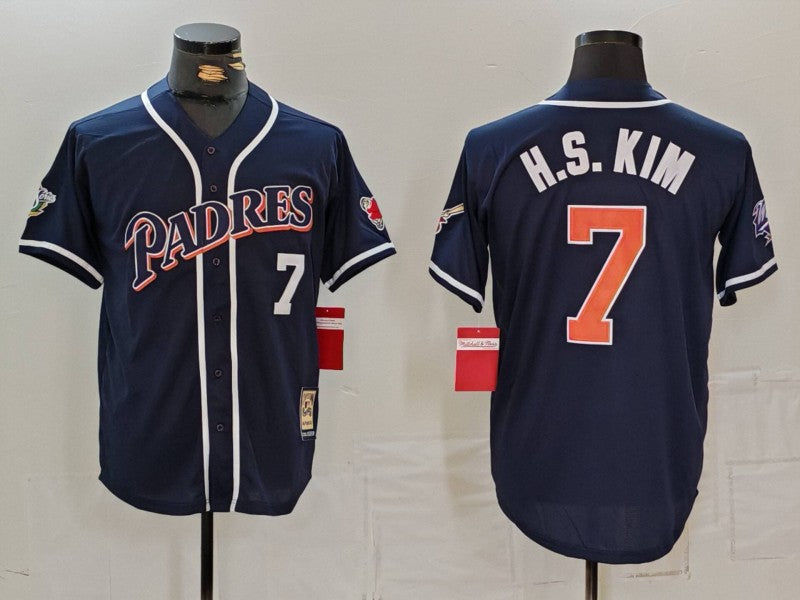 Men's San Diego Padres Ha Seong Kim Navy Limited Player Jersey