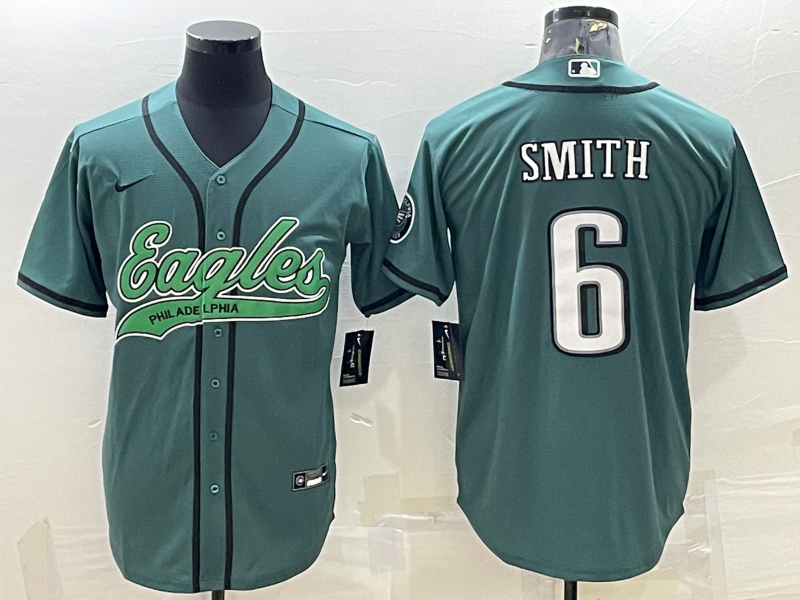 Men's Philadelphia Eagles DeVonta Smith Midnight Green Game Jersey Joint Edition