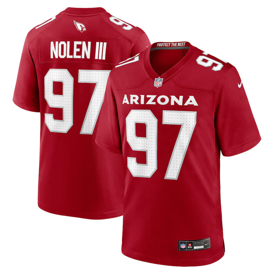 Arizona Cardinals Walter Nolen  Cardinal 2025  Draft First Round Pick Game Jersey