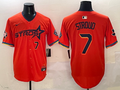 Men's Houston Astros C.J. Stroud #7 Orange 2025 City Connect Limited Player Jersey