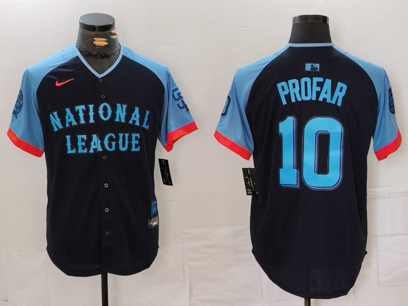 Men's National League Jurickson Profar #10 Navy 2024  All-Star Game Limited Player Jersey1
