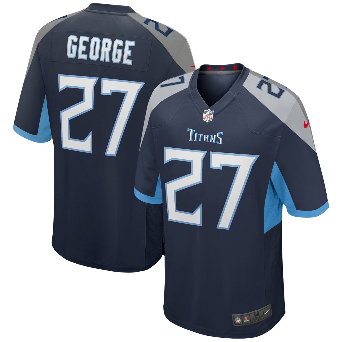 Tennessee Titans Eddie George Navy Game Retired Player Jersey