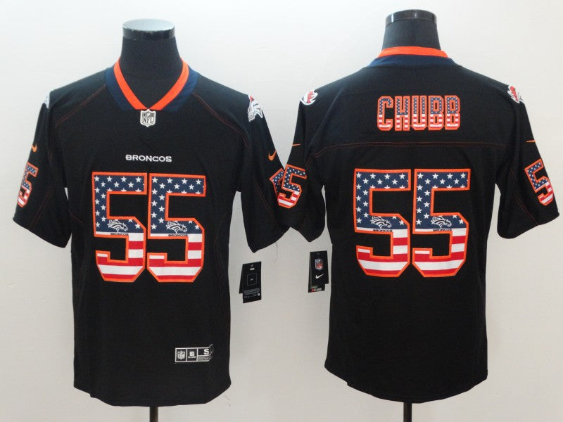 Men's Denver Broncos Bradley Chubb #55 Black Game Jersey1