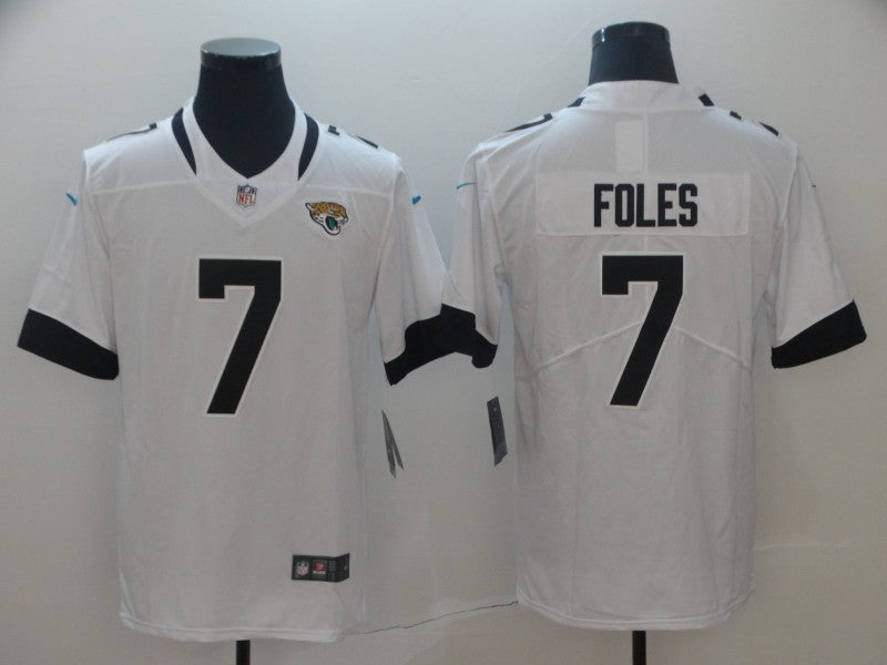 Men's Jacksonville Jaguars Nick Foles #7 White Game Jersey1