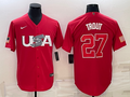 Men's 2023 World Baseball Classic Mike Trout USA Red Jersey