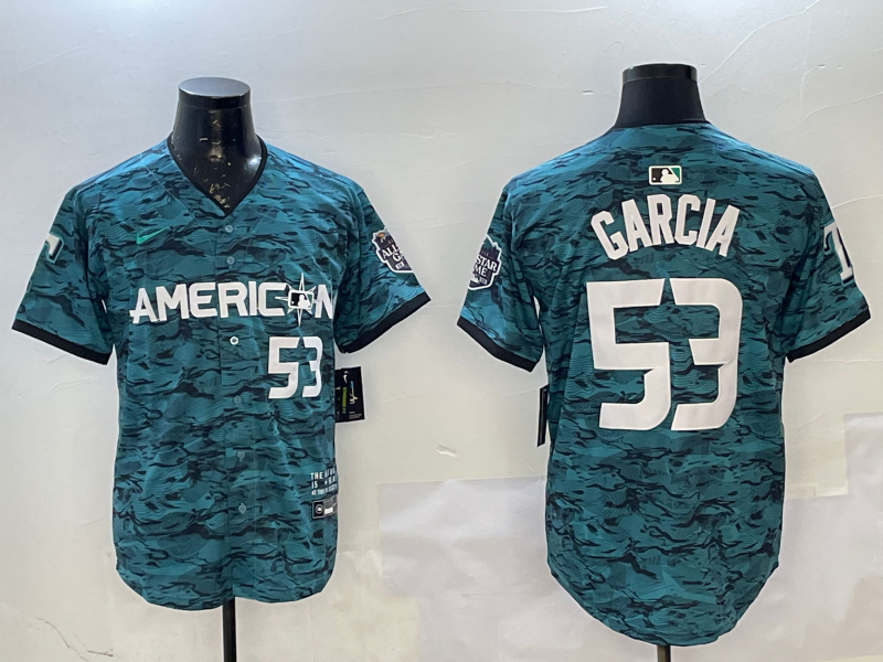Men's American League Adolis Garcia #53 Teal 2023  All-Star Game Limited Player Jersey1