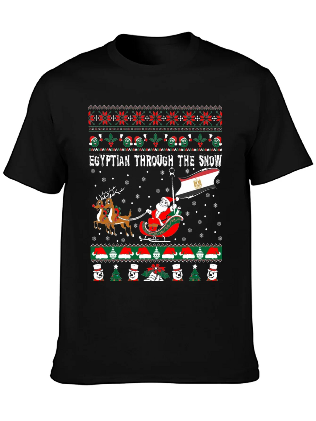 Egyptian Through the Snow Christmas T-Shirt