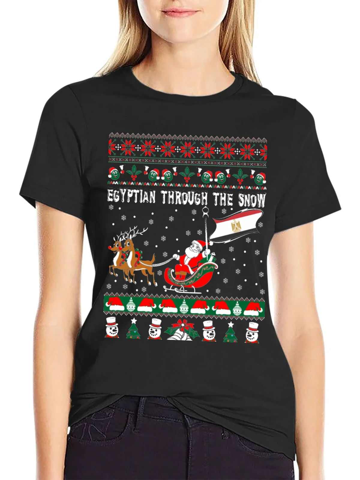 Egyptian Through the Snow Christmas T-Shirt