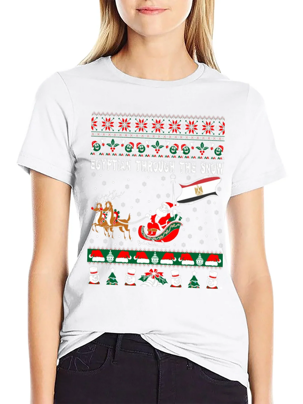 Egyptian Through the Snow Christmas T-Shirt