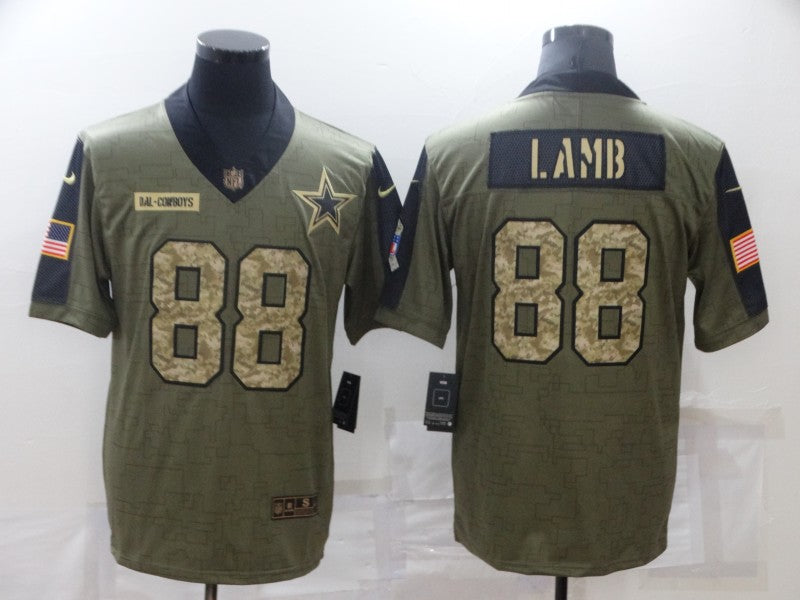 Men's Dallas Cowboys CeeDee Lamb Brown Game Player Jersey