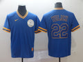 Men's Milwaukee Brewers Christian Yelich #22  Blue Player Jersey